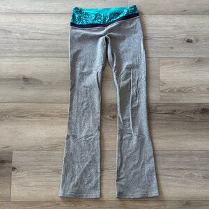 Ivivva Gray and Teal Kids Leggings